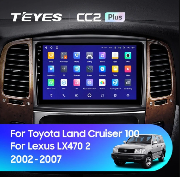 Штатная автомагнитола Teyes CC2 Plus 3/32 GB для Toyota Land Cruiser 100 2002-2007 - фото